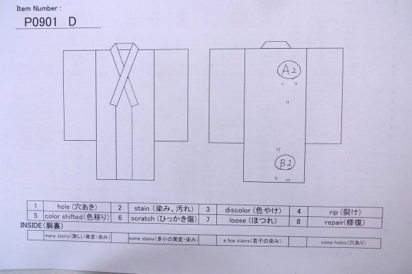 Photo13: P0901D Vintage Japanese kimono White JUBAN undergarment for women / Silk. (Grade B) (13)