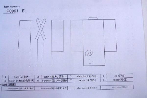 Photo13: P0901E Vintage Japanese kimono Pale Pink JUBAN undergarment for women / Synthetic. (Grade B) (13)