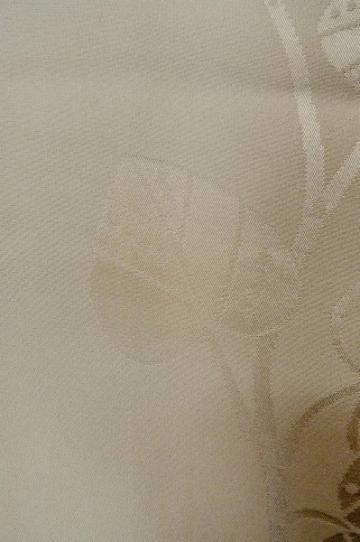 Photo5: Mint P0901F Vintage Japanese kimono Pale Grayish Brown JUBAN undergarment for women / Silk. (Grade A) (5)