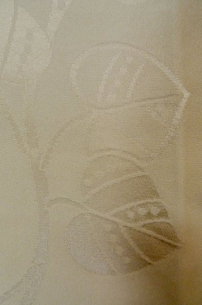 Photo6: Mint P0901F Vintage Japanese kimono Pale Grayish Brown JUBAN undergarment for women / Silk. (Grade A) (6)