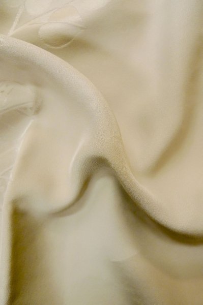 Photo12: Mint P0901F Vintage Japanese kimono Pale Grayish Brown JUBAN undergarment for women / Silk. (Grade A) (12)