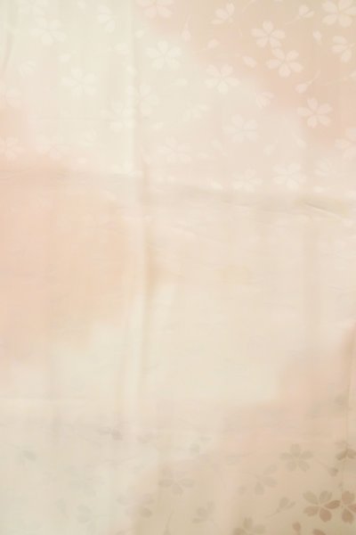 Photo4: Mint P0901G Vintage Japanese kimono Pale Pink JUBAN undergarment for women / Silk. Gradation (Grade A) (4)