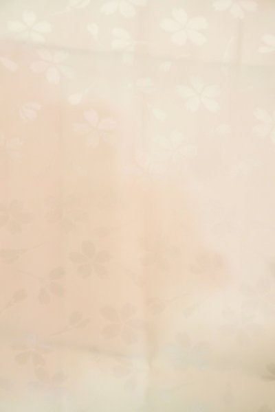 Photo5: Mint P0901G Vintage Japanese kimono Pale Pink JUBAN undergarment for women / Silk. Gradation (Grade A) (5)