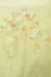 Photo5: P0901I Vintage Japanese kimono Light Teal JUBAN undergarment for women / Silk. SAKURA cherry blossom (Grade B) (5)