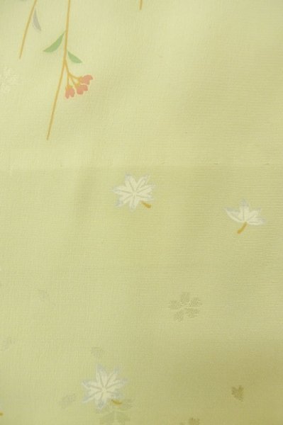 Photo6: P0901I Vintage Japanese kimono Light Teal JUBAN undergarment for women / Silk. SAKURA cherry blossom (Grade B) (6)
