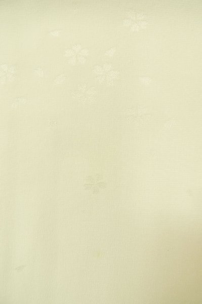 Photo7: P0901I Vintage Japanese kimono Light Teal JUBAN undergarment for women / Silk. SAKURA cherry blossom (Grade B) (7)