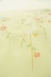 Photo8: P0901I Vintage Japanese kimono Light Teal JUBAN undergarment for women / Silk. SAKURA cherry blossom (Grade B) (8)