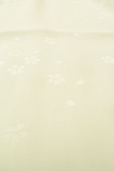 Photo9: P0901I Vintage Japanese kimono Light Teal JUBAN undergarment for women / Silk. SAKURA cherry blossom (Grade B) (9)