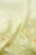 Photo12: P0901I Vintage Japanese kimono Light Teal JUBAN undergarment for women / Silk. SAKURA cherry blossom (Grade B) (12)