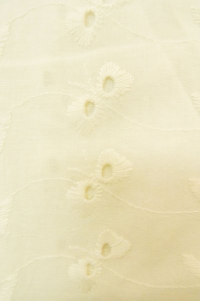 Photo7: P0901J Vintage Japanese kimono White JUBAN undergarment for women / Cotton. Abstract pattern, Lace fabric (Grade B) (7)