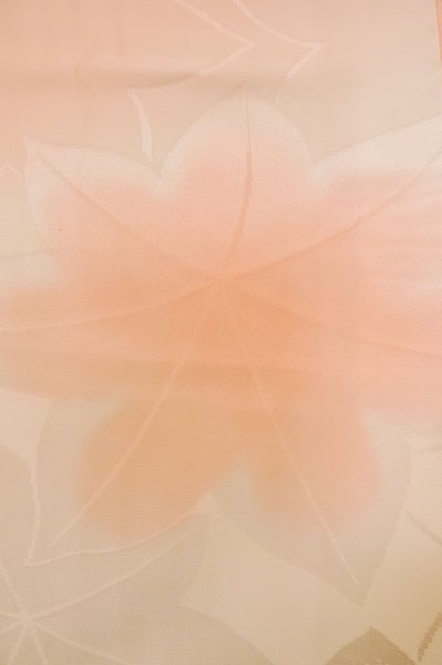 Photo6: P0901K Vintage Japanese kimono Pale Coral JUBAN undergarment for women / Silk. (Grade C) (6)