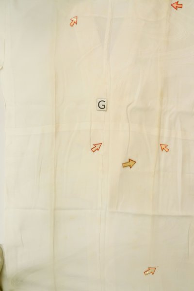 Photo20: P0901L Vintage Japanese kimono White JUBAN undergarment for women / Silk., There is and impression of use. (Grade C) (20)