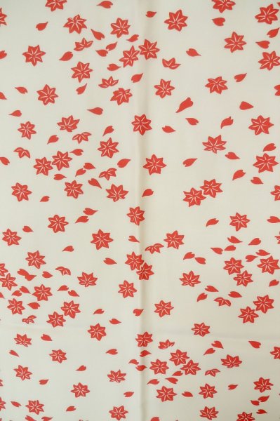 Photo3: Mint P0901M Vintage Japanese kimono White JUBAN undergarment for women / Silk. MOMIJI maple leaf (Grade A) (3)