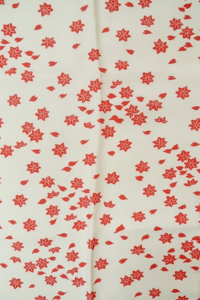 Photo4: Mint P0901M Vintage Japanese kimono White JUBAN undergarment for women / Silk. MOMIJI maple leaf (Grade A) (4)