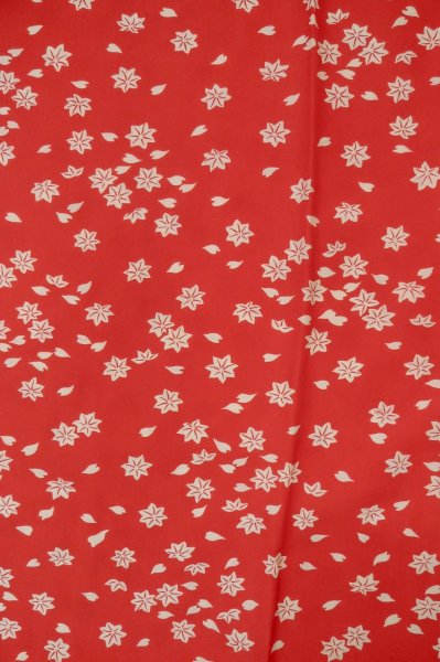 Photo11: Mint P0901M Vintage Japanese kimono White JUBAN undergarment for women / Silk. MOMIJI maple leaf (Grade A) (11)