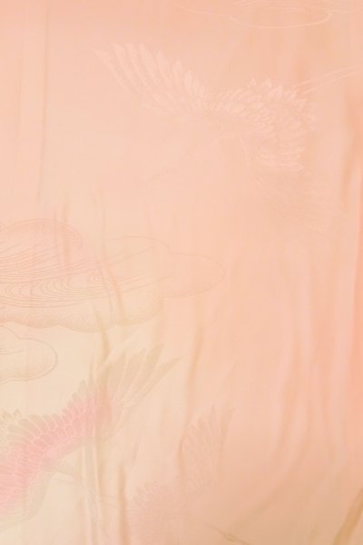 Photo3: P0901O Vintage Japanese kimono Light Pink JUBAN undergarment for women / Silk., There is and impression of use. (Grade C) (3)