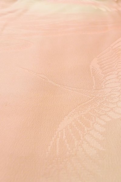 Photo9: P0901O Vintage Japanese kimono Light Pink JUBAN undergarment for women / Silk., There is and impression of use. (Grade C) (9)