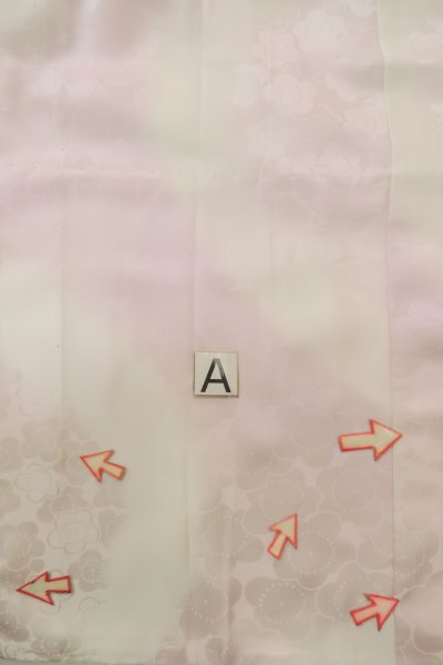 Photo14: P0901S Vintage Japanese kimono Pale Light Purple JUBAN undergarment for women / Silk. (Grade C) (14)