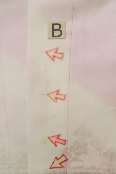 Photo15: P0901S Vintage Japanese kimono Pale Light Purple JUBAN undergarment for women / Silk. (Grade C) (15)