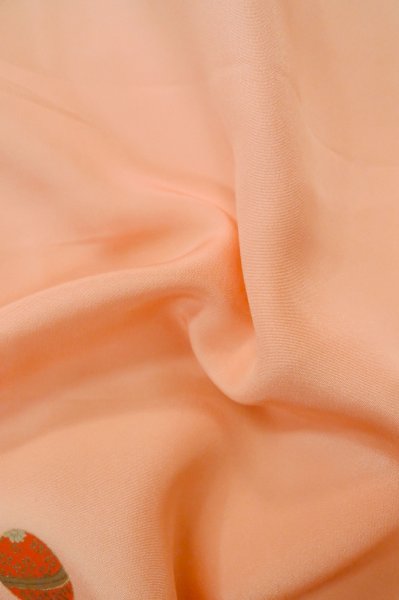 Photo11: Mint P0901T Vintage Japanese kimono Pale Pink JUBAN undergarment for women / Silk., Japanese traditional ball pattern (Grade A) (11)