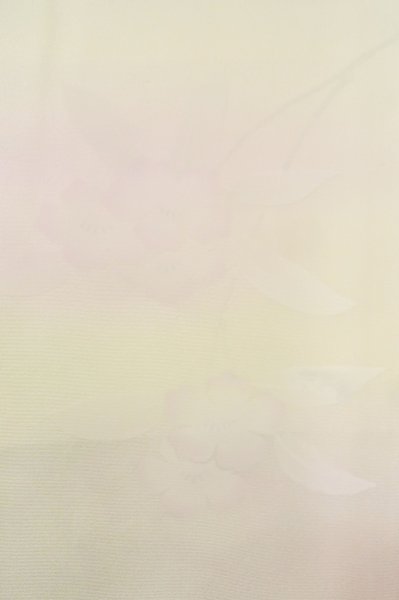 Photo7: P0901U Vintage Japanese kimono Pale Wisteria JUBAN undergarment for women / Silk. SAKURA cherry blossom (Grade B) (7)
