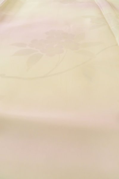 Photo8: P0901U Vintage Japanese kimono Pale Wisteria JUBAN undergarment for women / Silk. SAKURA cherry blossom (Grade B) (8)