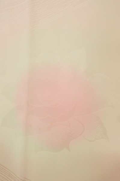 Photo5: P0901W Vintage Japanese kimono Pale Pink JUBAN undergarment for women / Silk., More damages (Grade B) (5)