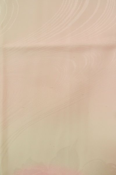 Photo7: P0901W Vintage Japanese kimono Pale Pink JUBAN undergarment for women / Silk., More damages (Grade B) (7)