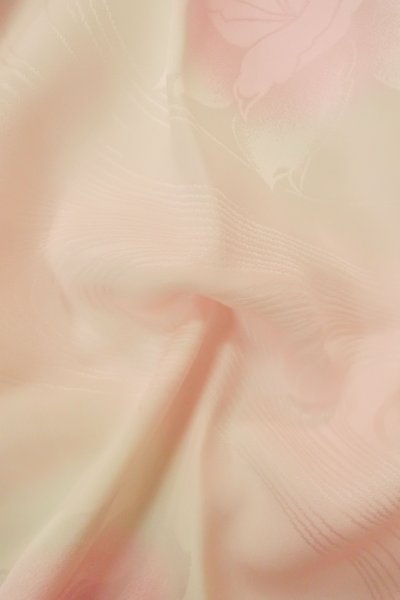 Photo12: P0901W Vintage Japanese kimono Pale Pink JUBAN undergarment for women / Silk., More damages (Grade B) (12)