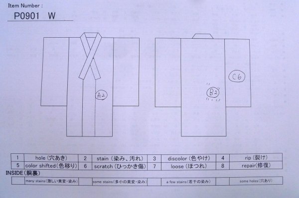Photo13: P0901W Vintage Japanese kimono Pale Pink JUBAN undergarment for women / Silk., More damages (Grade B) (13)