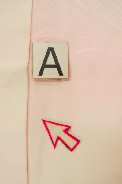 Photo14: P0901W Vintage Japanese kimono Pale Pink JUBAN undergarment for women / Silk., More damages (Grade B) (14)