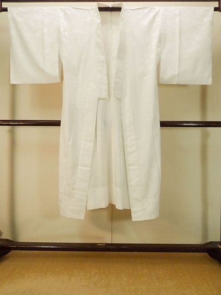 Photo1: P0901X Vintage Japanese kimono White JUBAN undergarment for women / Synthetic. (Grade B) (1)