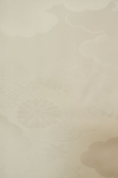 Photo5: P0901X Vintage Japanese kimono White JUBAN undergarment for women / Synthetic. (Grade B) (5)