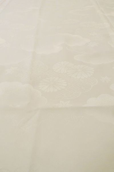 Photo8: P0901X Vintage Japanese kimono White JUBAN undergarment for women / Synthetic. (Grade B) (8)