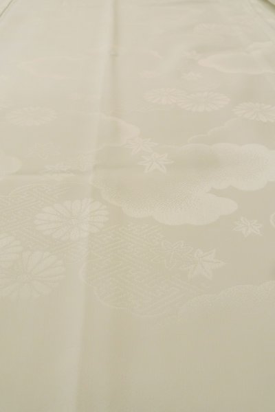 Photo9: P0901X Vintage Japanese kimono White JUBAN undergarment for women / Synthetic. (Grade B) (9)