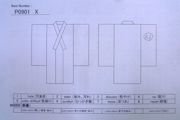 Photo13: P0901X Vintage Japanese kimono White JUBAN undergarment for women / Synthetic. (Grade B) (13)