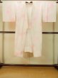 Photo1: P0901Y Vintage Japanese kimono Light Pink JUBAN undergarment for women / Synthetic. Gradation, Based woven pattern: KIRI paulownia, KIKYO Japanese balloonflower, Bamboo leaf, Wave, Greek key fret (Grade B) (1)