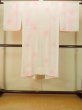 Photo2: P0901Y Vintage Japanese kimono Light Pink JUBAN undergarment for women / Synthetic. Gradation, Based woven pattern: KIRI paulownia, KIKYO Japanese balloonflower, Bamboo leaf, Wave, Greek key fret (Grade B) (2)