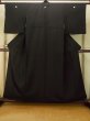 Photo1: Mint P0901Z Vintage Japanese kimono Black MONTSUKI crests for women / Silk. (Grade B) (1)