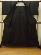 Photo2: Mint P0901Z Vintage Japanese kimono Black MONTSUKI crests for women / Silk. (Grade B) (2)