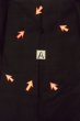 Photo10: P0902A Vintage Japanese kimono Black MONTSUKI crests for women / Silk., There are stains. (Grade D) (10)