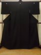 Photo1: Mint P0902C Vintage Japanese kimono Black MONTSUKI crests for women / Silk. (Grade A) (1)