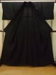Photo2: Mint P0902C Vintage Japanese kimono Black MONTSUKI crests for women / Silk. (Grade A) (2)