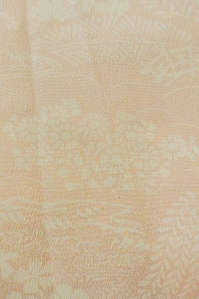 Photo7: P0902D Vintage Japanese kimono Light Pink JUBAN undergarment for women / Synthetic. HAGI flower, Upper body part only. (Grade B) (7)