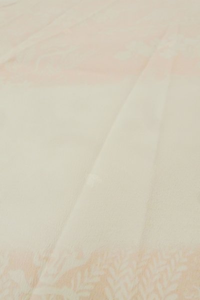 Photo9: P0902D Vintage Japanese kimono Light Pink JUBAN undergarment for women / Synthetic. HAGI flower, Upper body part only. (Grade B) (9)
