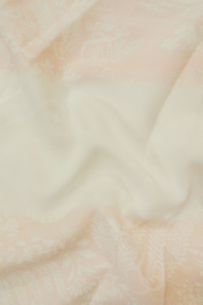 Photo12: P0902D Vintage Japanese kimono Light Pink JUBAN undergarment for women / Synthetic. HAGI flower, Upper body part only. (Grade B) (12)