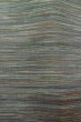 Photo6: P0916A Vintage Japanese kimono Grayish Light Blue ORI woven for women / Wool. Stripes (Grade C) (6)