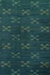 Photo5: P0916B Vintage Japanese kimono Dark Grayish Teal HITOE unlined for women / Wool. Stripes (Grade B) (5)