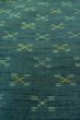 Photo9: P0916B Vintage Japanese kimono Dark Grayish Teal HITOE unlined for women / Wool. Stripes (Grade B) (9)