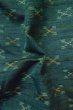 Photo11: P0916B Vintage Japanese kimono Dark Grayish Teal HITOE unlined for women / Wool. Stripes (Grade B) (11)